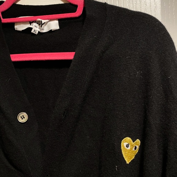 Comme Des Garçons Play Black Cardigan - Picture 3 of 8